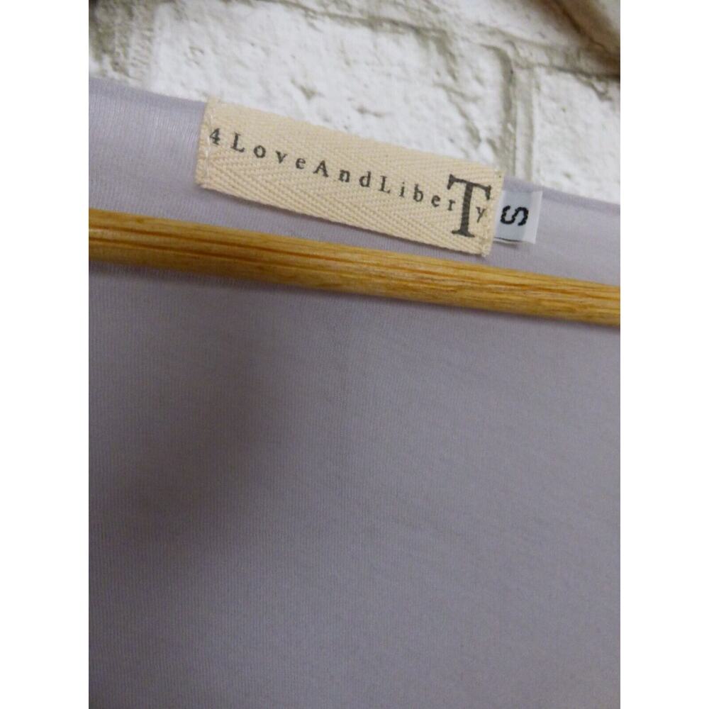 Johnny Was 4 Love and Liberty Lace Trim Pale Lavender Tunic Top S NEW J726 - Picture 2 of 14